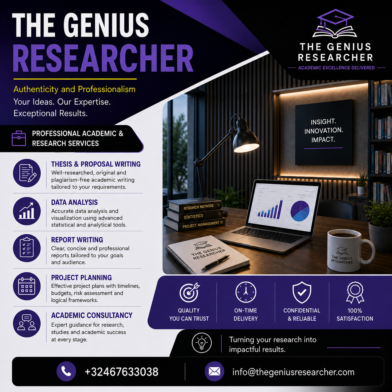 The Genius Researcher — Academic Excellence & Professionalism