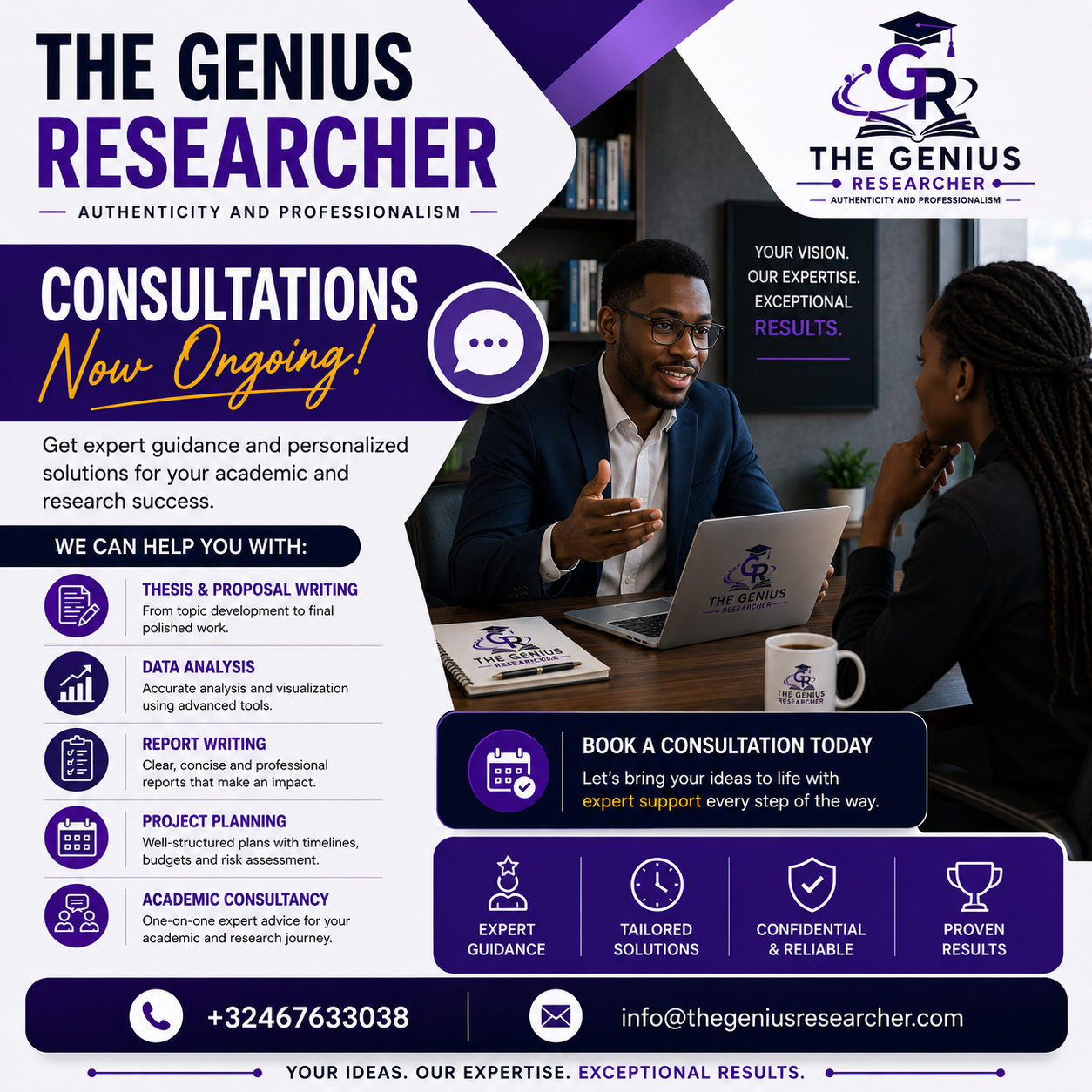 The Genius Researcher consultation services