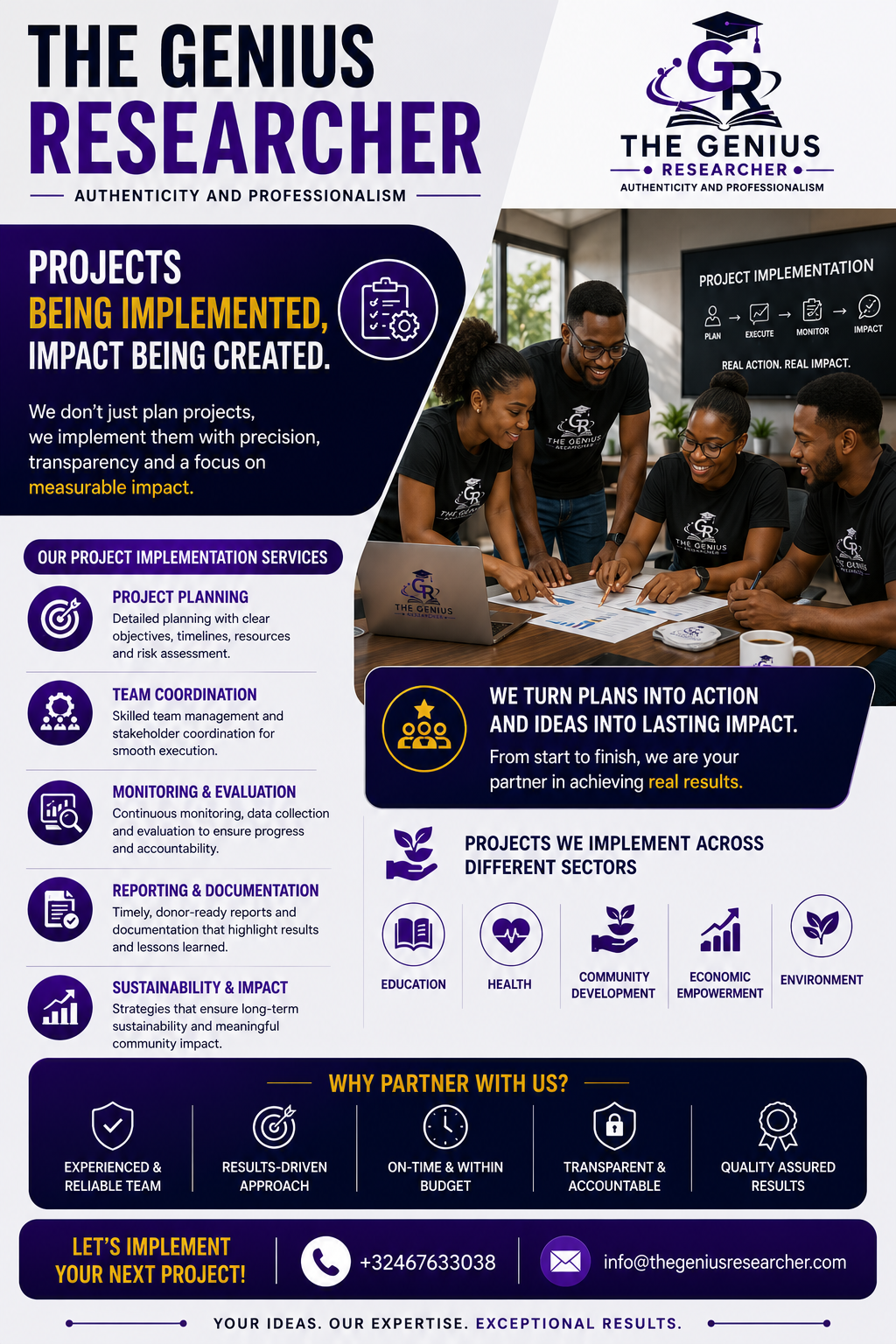The Genius Researcher project implementation services
